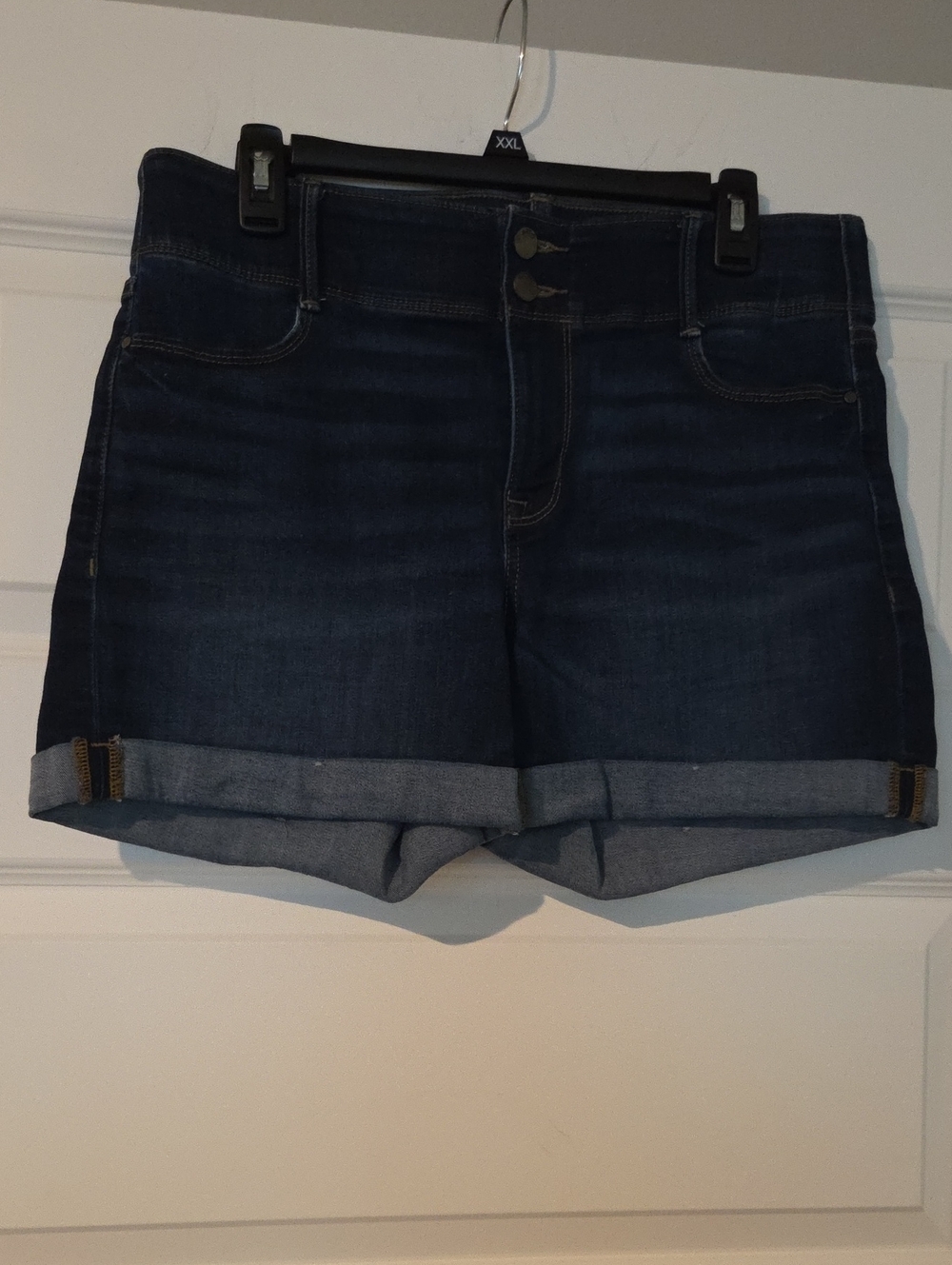 Apt. 9 Dark Blue Rolled Cuff Denim Shorts